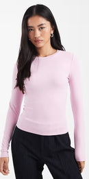 COTTON ON LONG SLEEVE CREW TOP IN LAVENDULA - SIZE: WOMEN S - LAVENDULA - Brand New