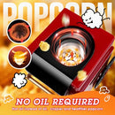 GVAKMM Popcorn Machine Hot Air Popcorn Maker Kit Gift Box Portable Home Popper - Like New