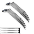 ATROFY X-MEN METAL WOLVERINE CLAWS, Pair - Silver/Black - Like New