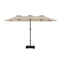 Sunjoy Triple Canopy Umbrella with Base, 178.74in L x 104.72in W x 96.46in H - Like New