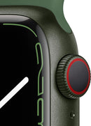 For Parts: APPLE WATCH SERIES 7 GPS + CELLULAR 41mm GREEN ALUM CASE CLOVER CRACKED SCREEN