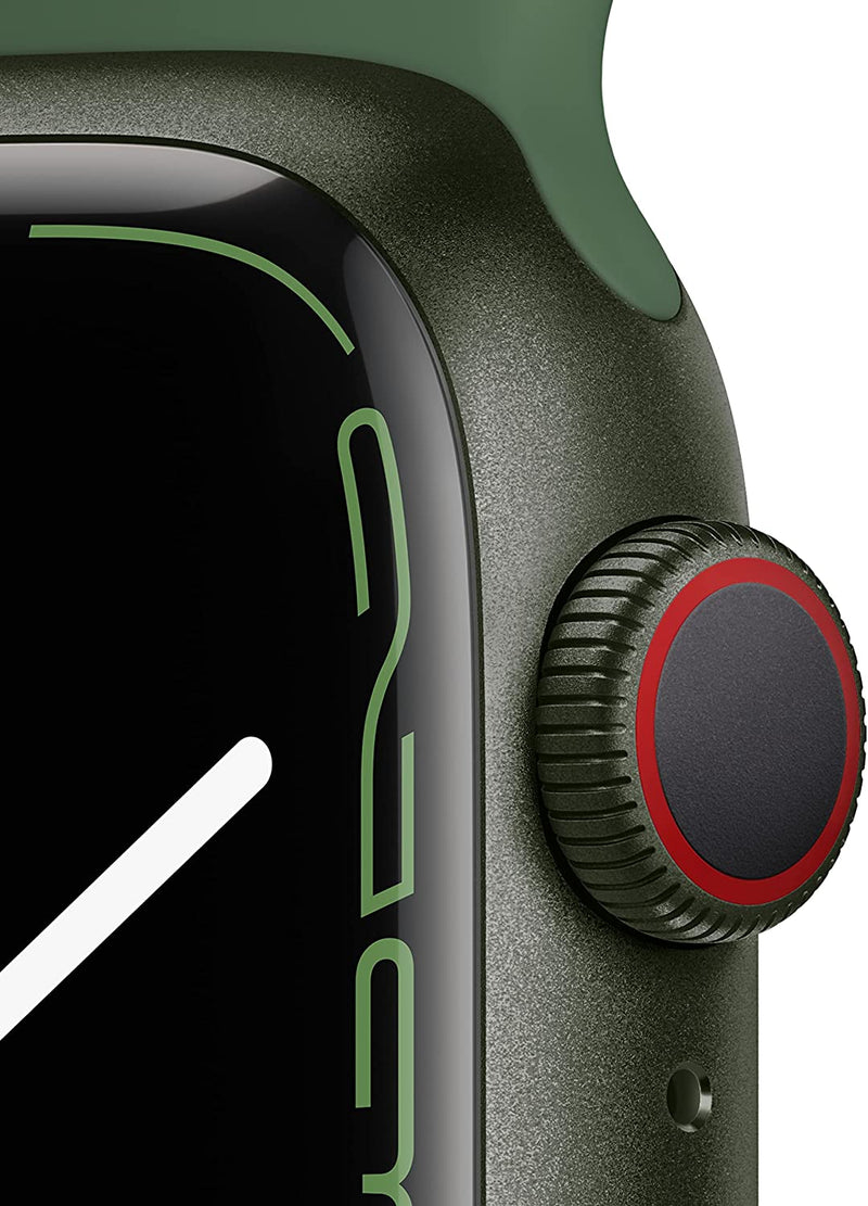 For Parts: APPLE WATCH 7 GPS CELLULAR 41MM GREEN ALUM CLOVER BAND CANNOT BE REPAIRED