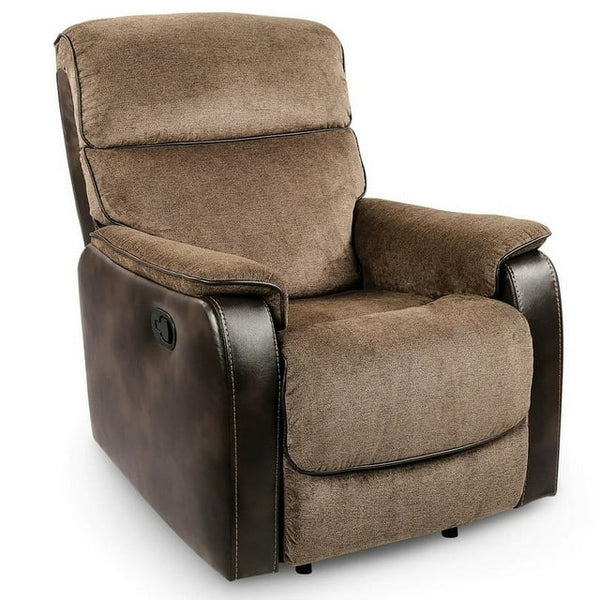 BED BATH & BEYOND TACKSPACE MANUAL RECLINER CHAIR - BROWN - Like New