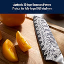 HENCKELS COMPASS DAMASCUS 7-INCH DAMASCUS SANTOKU KNIFE - BLACK - Like New