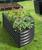 OLLE GARDENS 17" TALL DECORATIVE SEMI-CIRCLE RAISED GARDEN BED - GRAY - Like New