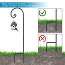 FEED GARDEN Shepherds Hook Bird Feeder Pole 6 Pack 35 Inch  - Black - Brand New