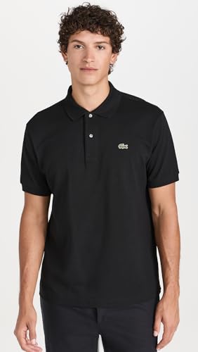 Lacoste Men's Short Sleeve Classic Pique Polo Shirt Black Size XL - Brand New