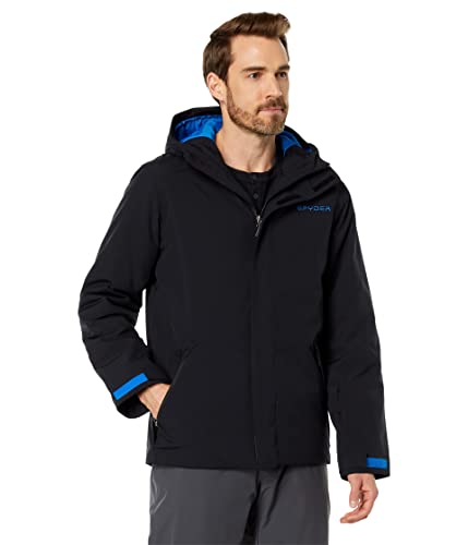 SPYDER MEN'S WILDCARD INSULATED SKI JACKET SIZE: MEN XL BLACK COLLEGIATE - Brand New