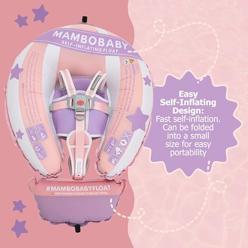 MAMBOBABYFLOAT Light Traveler 2025, Safe, Comfortable, Canopy, B503-66332 - PINK - Like New
