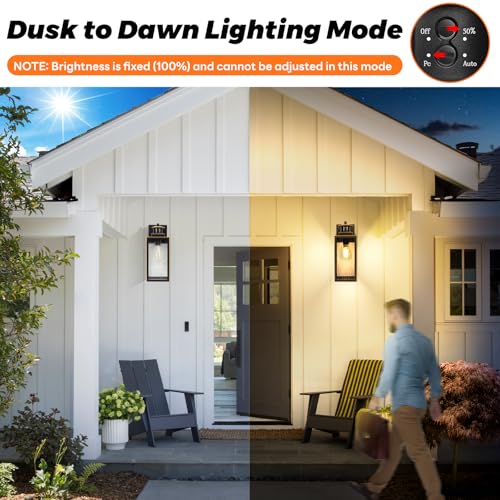 BRIGHTEVER 13.6" Motion Sensor Outdoor Wall Sconce Lantern - Bronze - Like New