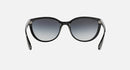 RAY-BAN SUNGLASSES - POLISHED BLACK FRAME, GRAY GRADIENT LENSES, 59-20-130 3N - Like New