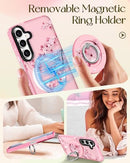 LOTADILO SAMSUNG GALAXY 15 5G CASE WOMEN GIRLS CUTE - PEACH BLOSSOM - Like New