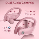 BMANI WIRELESS EARBUDS BLUETOOTH HEADPHONES 48HRS PLAY BACK SPORT - PINK - Like New
