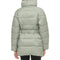 352SN522 COLE HAAN WOMEN'S BELTED PILLOW-COLLAR PUFFER COAT Sage Size L - Brand New