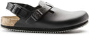 BIRKENSTOCK TOKIO SUPER GRIP SANDALS - SIZE: MEN 7 WOMEN 9 - BLACK LEATHER - Brand New