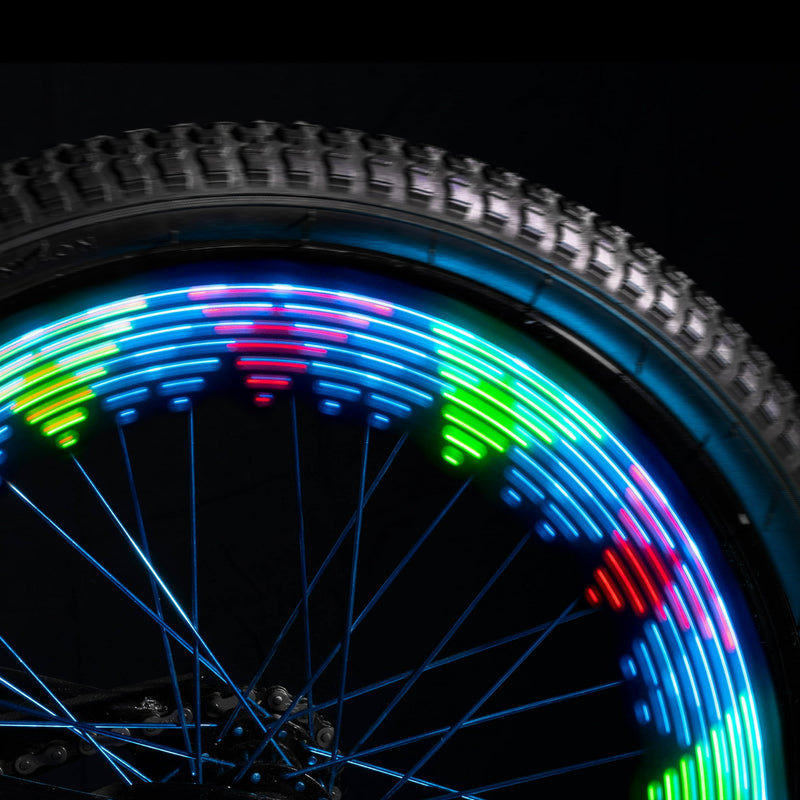 BRIGHTZ SHAPEBRIGHTZ LED BIKE SPOKE LIGHT MOTION 12 PATTERNS - MUTICOLOR - Like New