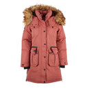 CANADA WEATHER GEAR WOMEN'S PARKA FAUX FUR TRIM HOODED TERRACOTTA MEDIUM - Brand New