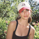 FRASIER STERLING ADJUSTABLE WOVEN GOLF CART HAT - CREAM/RED - Like New