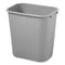 RUBBERMAID COMMERCIAL PRODUCTS RESIN WASTEBASKET/TRASH,7-GALLON/28-QUART - GRAY - Like New