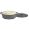 CUISINART CHEF'S CLASSIC ENAMELED CAST IRON OVAL COVERED CASSEROLE DARK GREY - Brand New