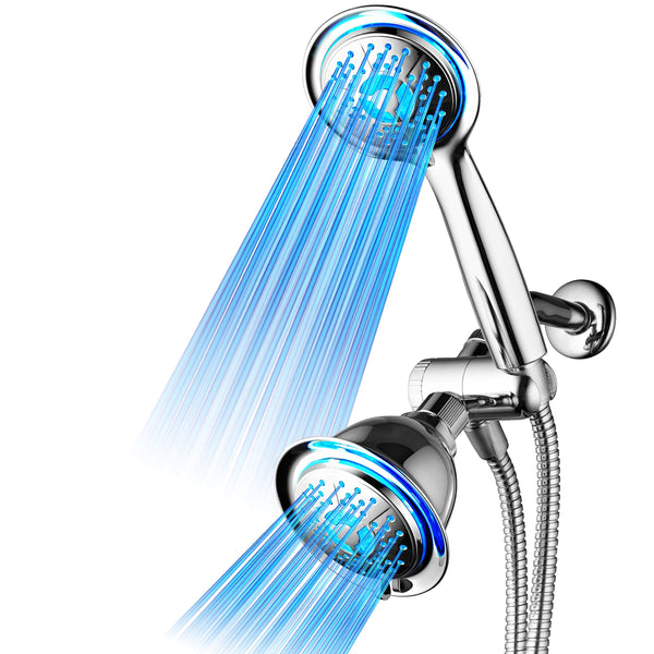 Dream Spa All Chrome 3-way LED Shower Head Combo Air Jet LED Turbo - Chrome - Like New