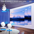 L-MIX MINI 4K SMART PORTABLE PROJECTOR WITH 360° ROTATABLE BL-360 - WHITE - Like New