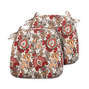 Magpie Fabrics Outdoor/Indoor 17"x16"x2" Chair Cushions with Ties mod Bot Orange - Brand New