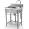 WORCEST UTILITY SINK FREE STANDING SINGLE BOWL KITCHEN SINK WITHCOLD/ HOT WATER - Like New