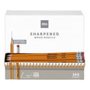 OFFICE DEPOT GRAVITY FEED WOODCASE PRE SHARPENED HB HARDNESS BOX OF 144 - YELLOW - Like New