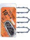 NEOTEC Chainsaw Chains, 10'' Bar, S40 Chain, 3/8 HP chainsaw, 3 chains pack - Like New