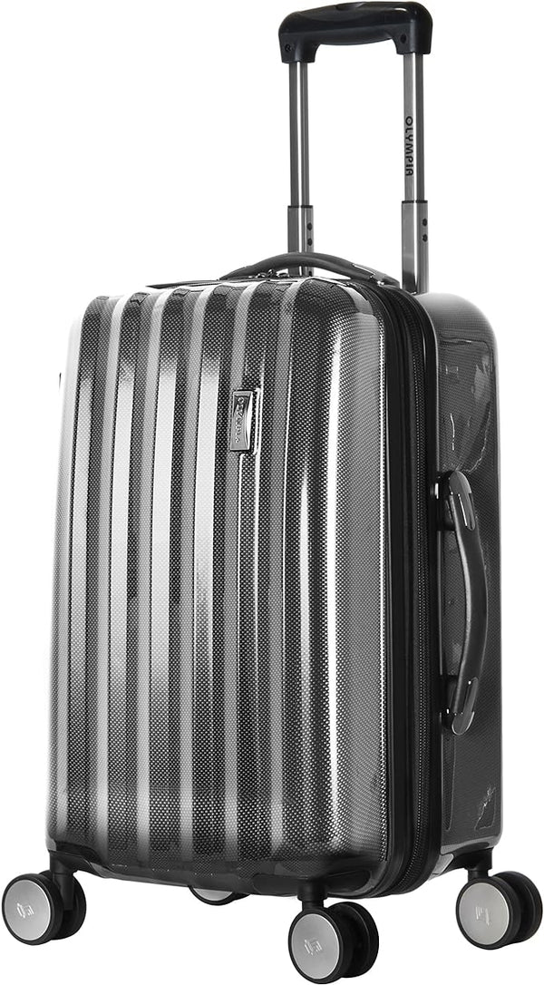 Olympia U.S.A. Luggage Titan 21" Expandable Carry-On Hardside Spinner - BLACK - Like New
