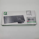 QR-80 WIRED KEYBOARD & OPTICAL MOUSE SET - BLACK Like New