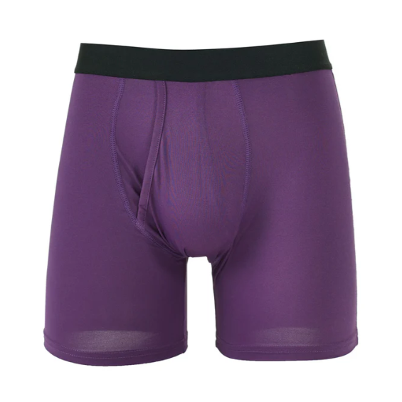 WARRIORS & SCHOLARS 6" INSEAM WARRIORFIT BOXER BRIEF - SIZE: MEN M - PURPLE - Like New