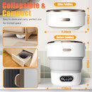 VUHIGIB PORTABLE WASHING MACHINE 15L COLLAPSIBLE MINI WASHER 3 MODES - GRAY - Like New