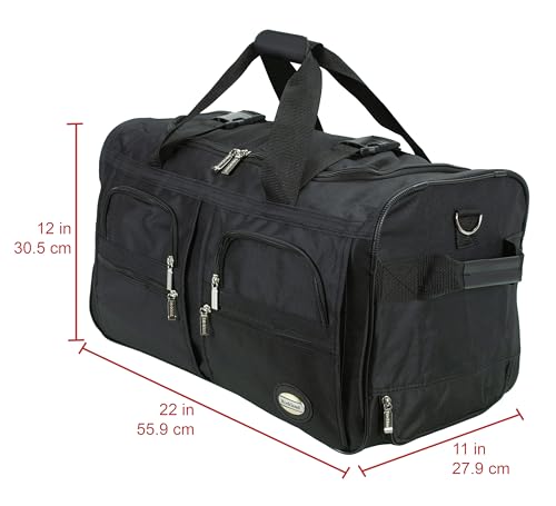ROCKLAND ROLLING DUFFEL BAG 22" PRD322 - BLACK - Brand New
