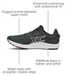 S31001 SAUCONY UNISEX ADULT KILKENNY XC 10 SNEAKER BLACK/WHITE SIZE 8 - Like New