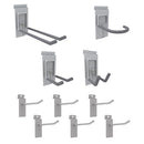 CROWN WALL STEEL LOCKING HOOK KIT SLATWALL PANELS CW10-K SILVER - Like New