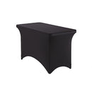 ICEBERG IGEAR STRETCH FABRIC TABLE COVER, FIT 4' TABLE, 24" W X 48"L - BLACK - Like New