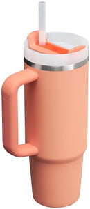 STANLEY QUENCHER H2.0 TUMBLER WITH HANDLE AND STRAW 30 OZ - NECTARINE - Like New