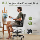 AMSEATEC DRAFTING CHAIR TALL OFFICE CHAIR WITH FOOTREST FOR STANDING DESK - Like New