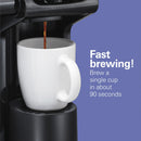 HAMILTON BEACH FLEXBREW TRIO COFFEE MAKER, SINGLE SERVE OR 12 CUPS - BLACK 49904 - Like New