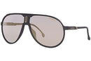 CARRERA UNISEX SUNGLASS CHAMPION65/N PILOT 62MM MATTE BLACK/GRAY GOLD MIRRORED - Like New