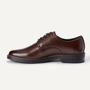 AMAZON ESSENTIALS MEN'S ROUND TOE DERBY DRESS SHOES - SIZE MEN 8.5 - DARK BROWN - Brand New