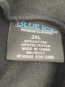 BLUE ICE MEN'S FULL-ZIP LONG-SLEEVE HOODIE - SIZE: MEN 2XL - BLACK - Brand New