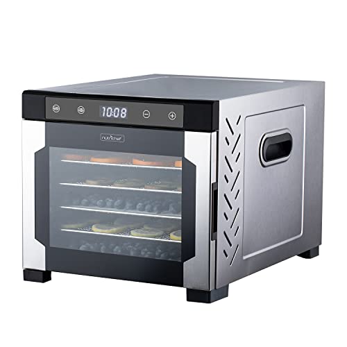 NUTRICHEF ELECTRIC COUNTERTOP FOOD DEHYDRATOR MACHINE - NCDH6S.5 - BLACK - Like New