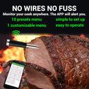 BYXAS SMART BLUETOOTH WIRELESS MEAT THERMOMETER DIGITAL 600FT - BLACK/SILVER - Like New