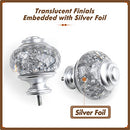 USFOOK 1 Inch Curtain Rods 36 to 72 Inches(3-6 ft) Telescoping Single - Silver - Brand New