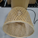GENERIC WOVEN BAMBOO BELL PENDANT CEILING LIGHT 12IN X 16IN,6FT CORD - BAMBOO - Like New