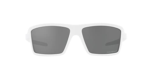 OAKLEY CABLES OO9129-1463 MATTE WHITE FRAME - PRIZM BLACK POLARIZED LENSES - Like New