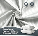 Hotel Grand White Striped Feather & Down Pillows King Size Set of 2 - Like New